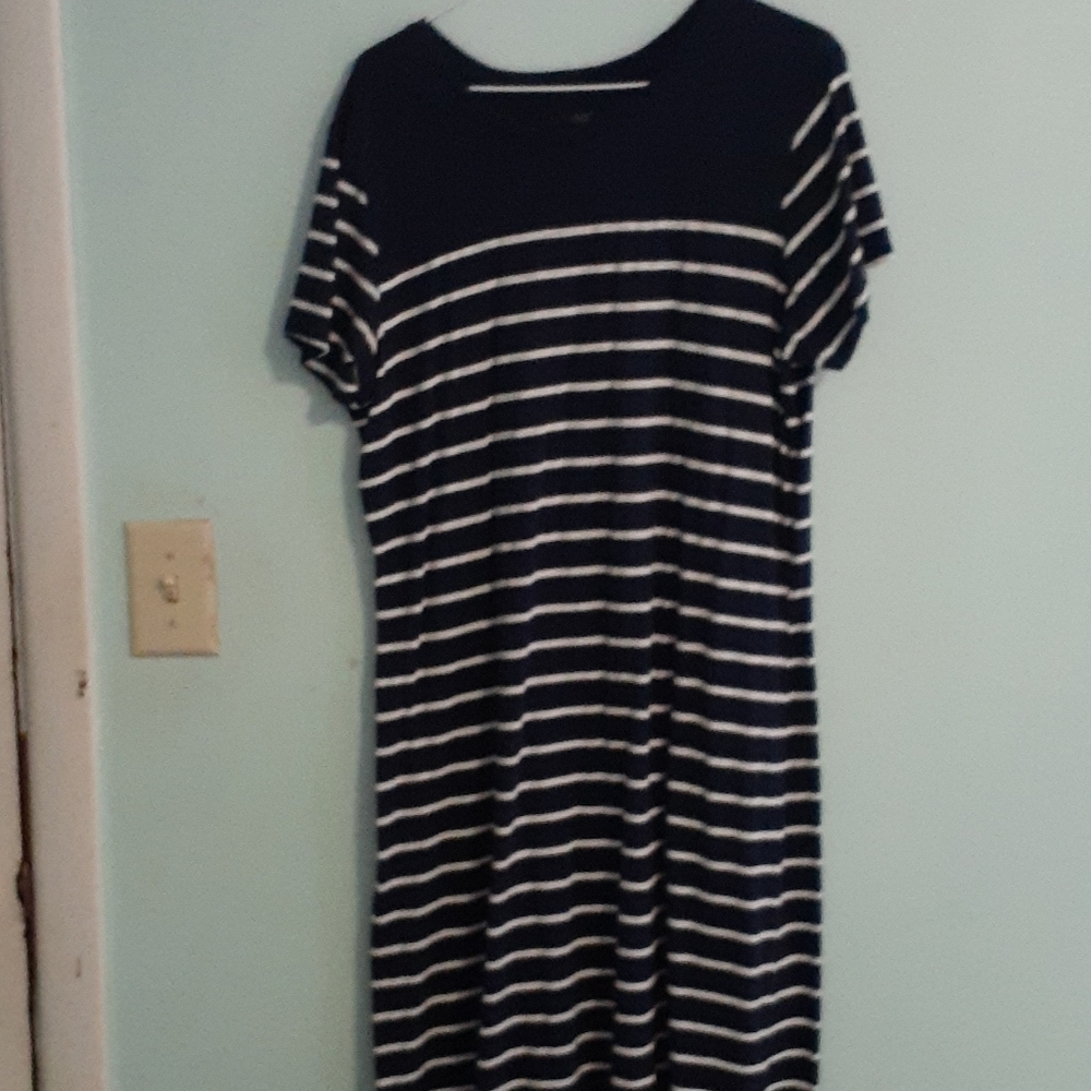 Blue and White stripped dress